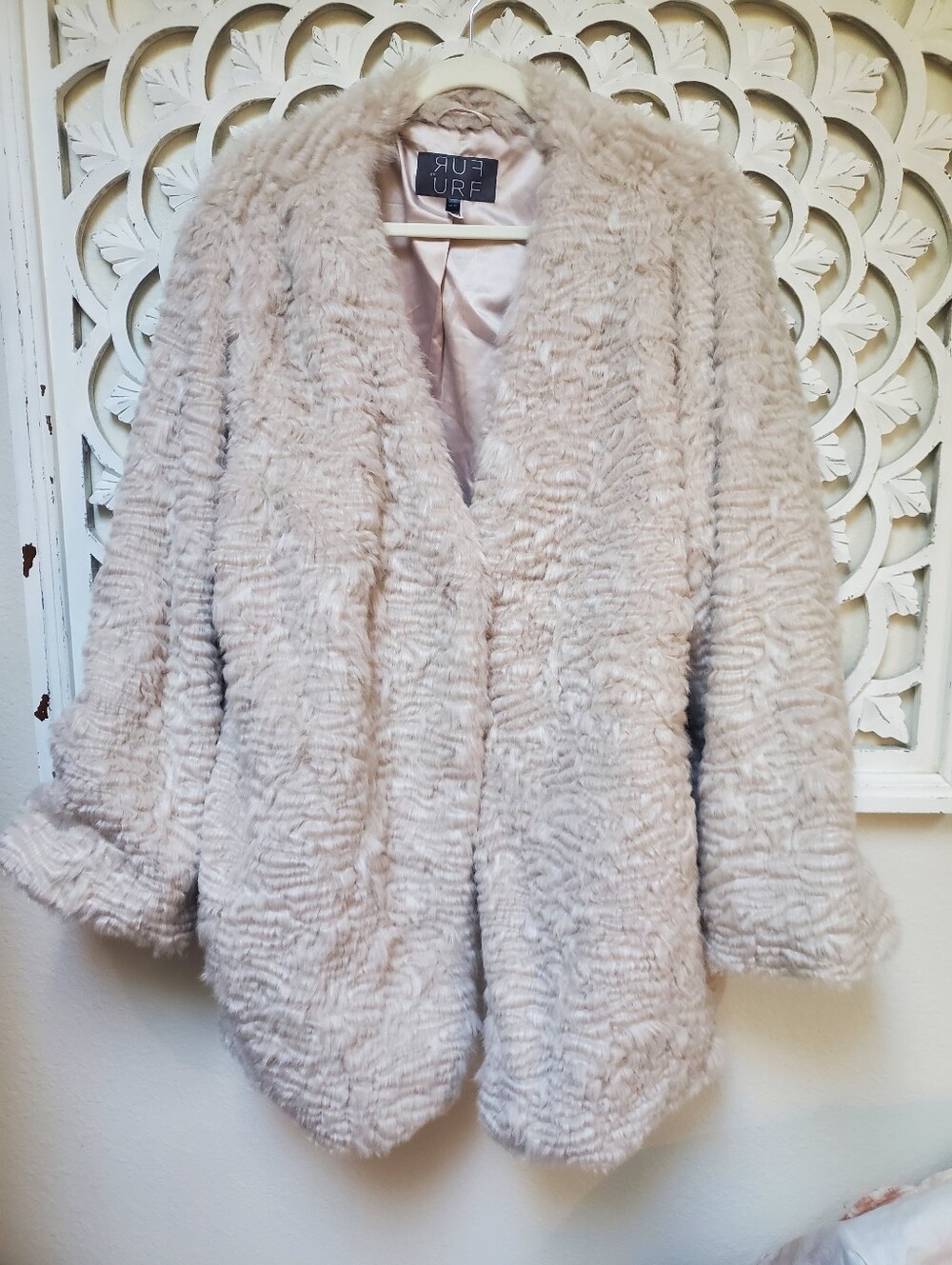 Noemie" Faux Fur Coat by Fur URF Antgropologie Collab Size 3X NWOT